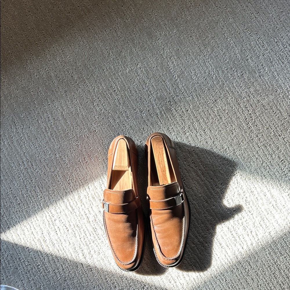 Salvatore Ferragamo Tan Leather Loafers